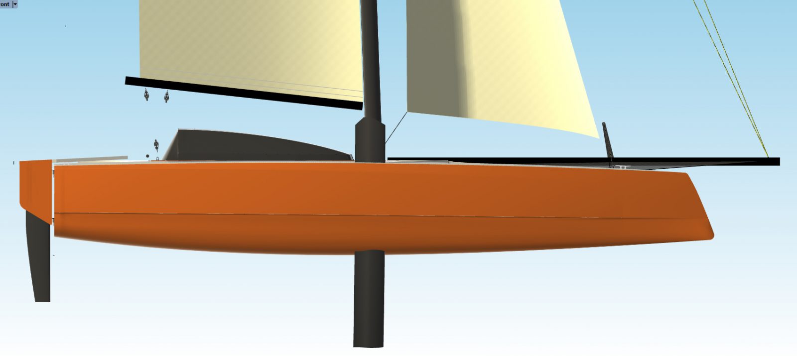 shallow draft sailing catamaran